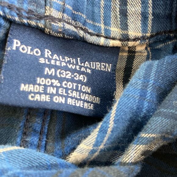 POLO RALPH LAUREN SLEEPWEAR M Unisex Drawstring Sleep Pajama Pants with Pockets - Picture 3 of 10